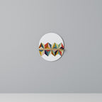 TESSELATE TREASURES Ovales Kunstregal in Eiche-Optik