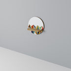 TESSELATE TREASURES Rundes Kunstregal in Eiche-Optik