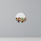 TESSELATE TREASURES Rundes Kunstregal in Eiche-Optik