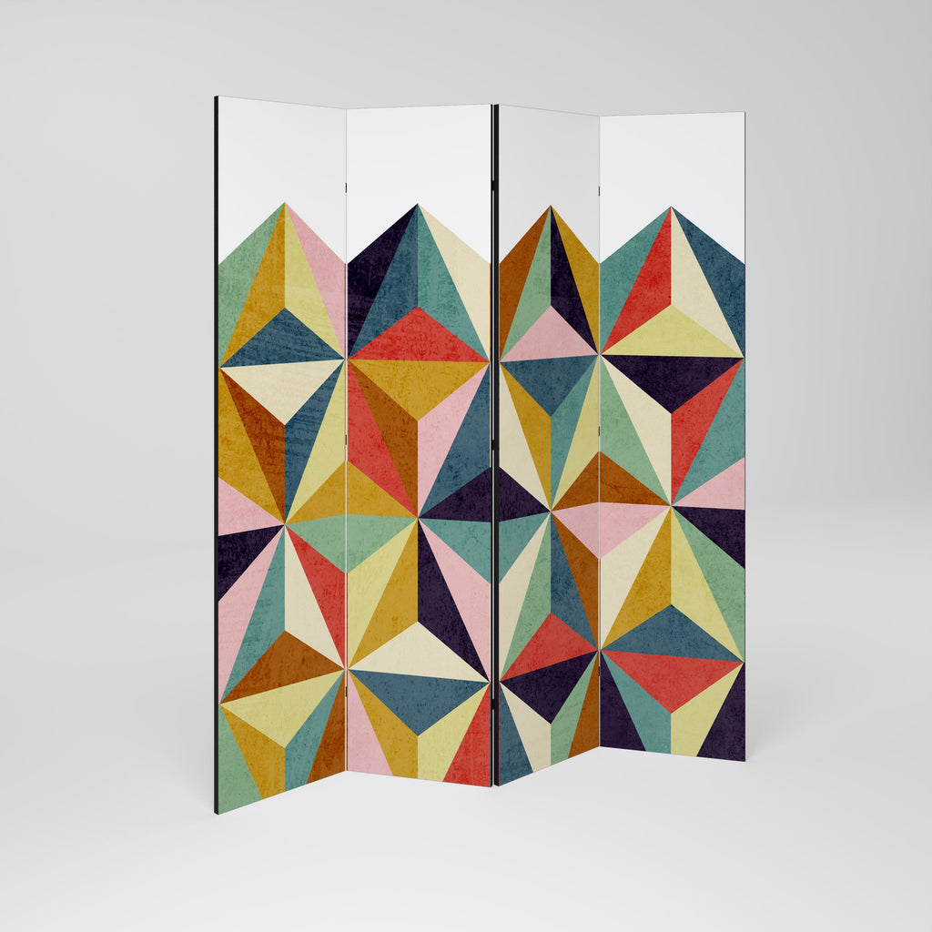 TESSELATE TREASURES Dekorativer 4-teiliger Raumteiler