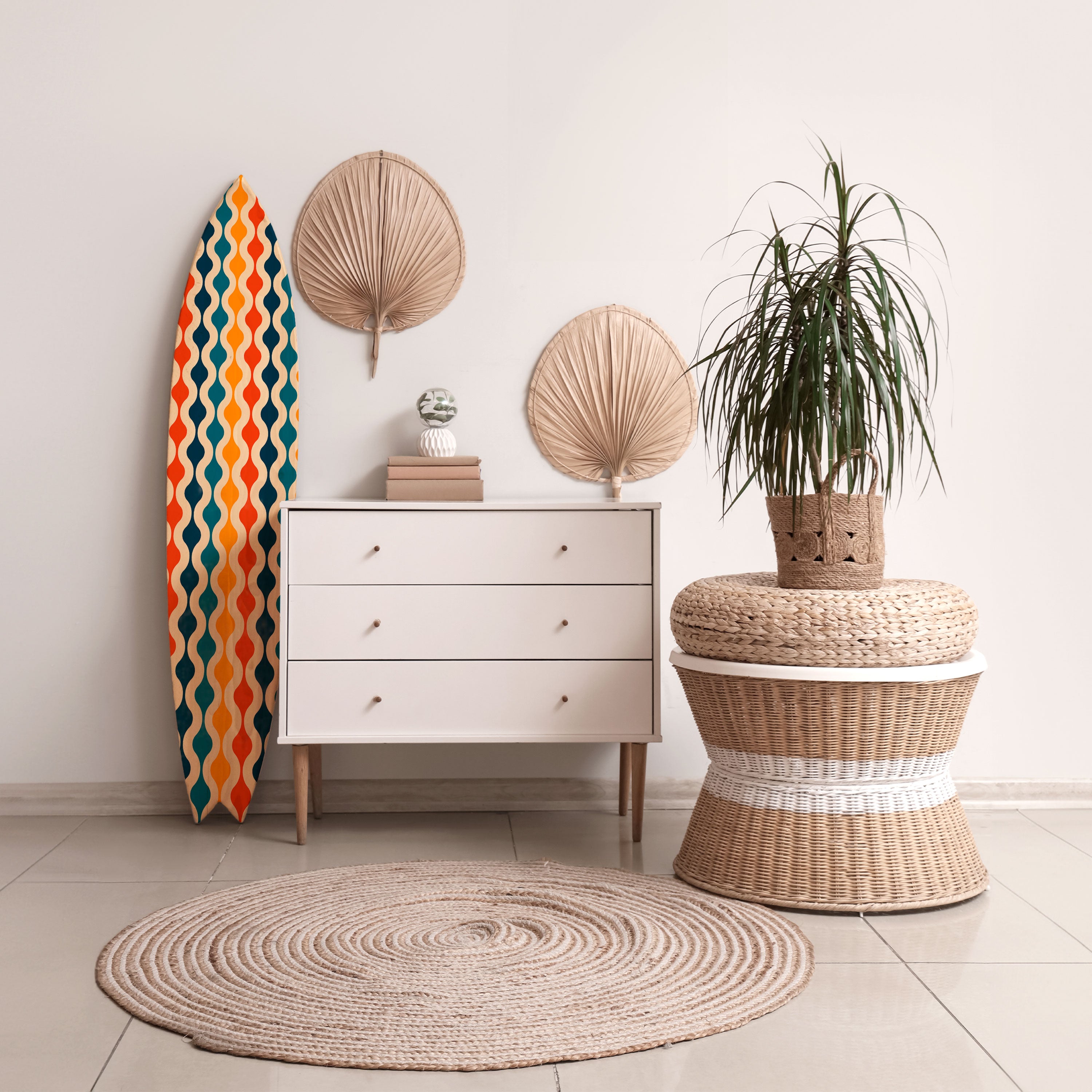 COLORFUL NOSTALGIA Deko-Surfboard