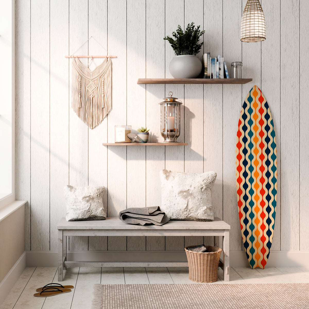 COLORFUL NOSTALGIA Deko-Surfboard