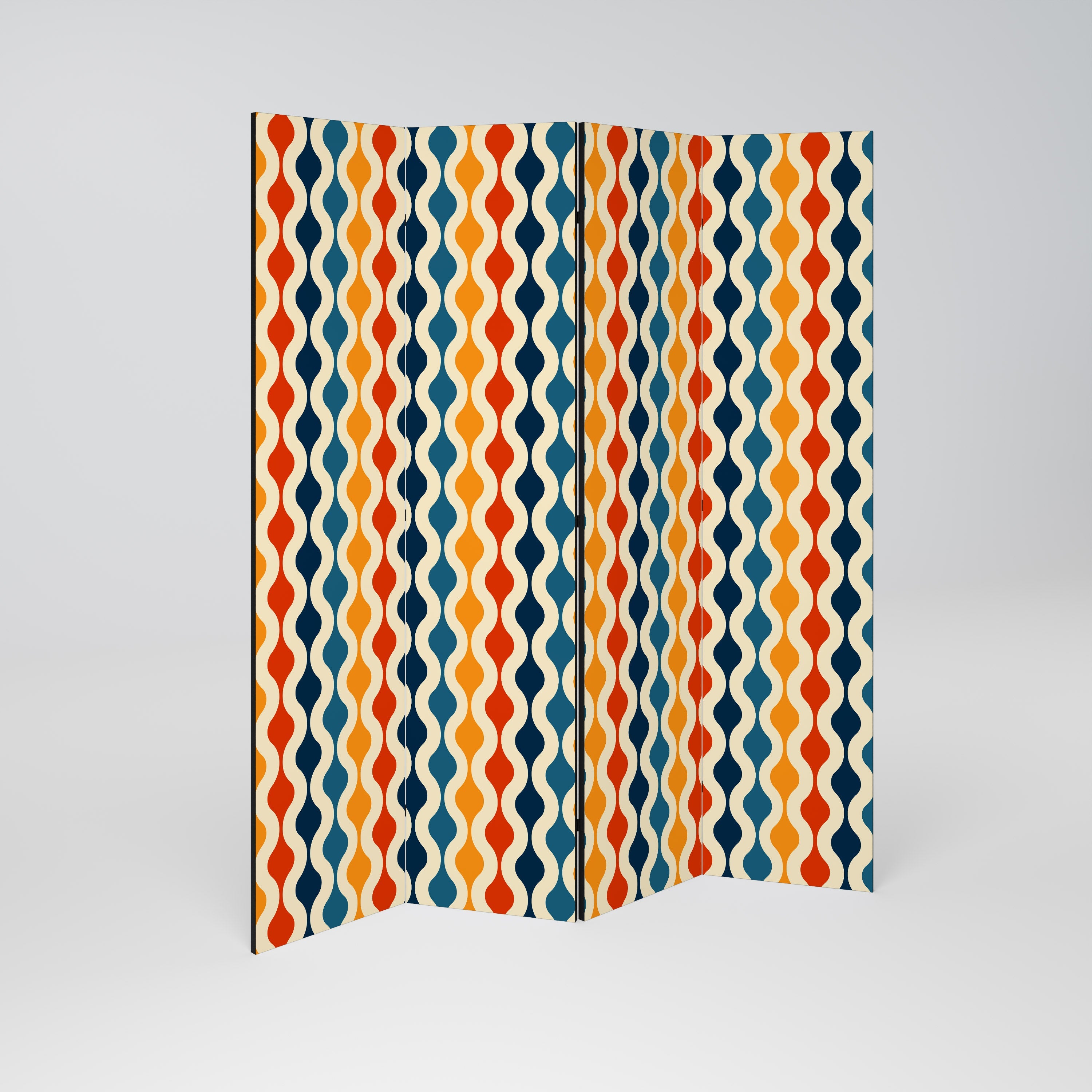 COLORFUL NOSTALGIA Dekorativer 4-teiliger Raumteiler