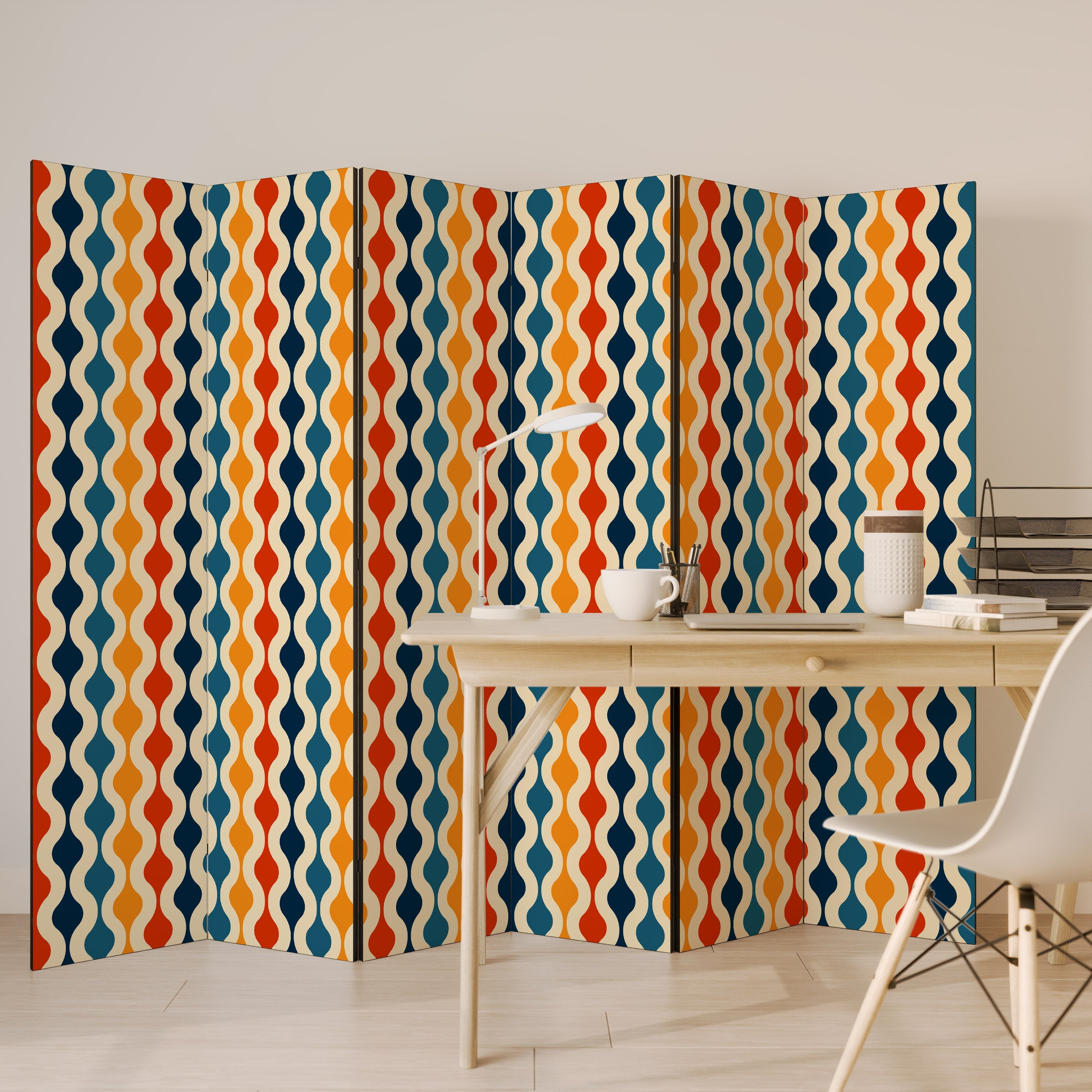 COLORFUL NOSTALGIA Decorative 6-Panel Room Divider