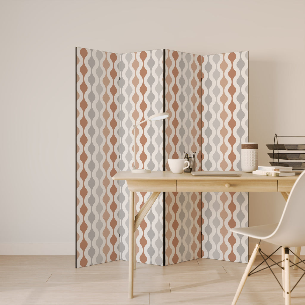 HAZY NOSTALGIA Decorative 4-Panel Room Divider