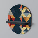 CRACKED ILLUSION Ovales Kunstregal in Schwarz