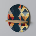 CRACKED ILLUSION Ovales Kunstregal in Eiche-Optik