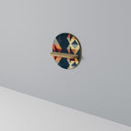 CRACKED ILLUSION Ovales Kunstregal in Eiche-Optik