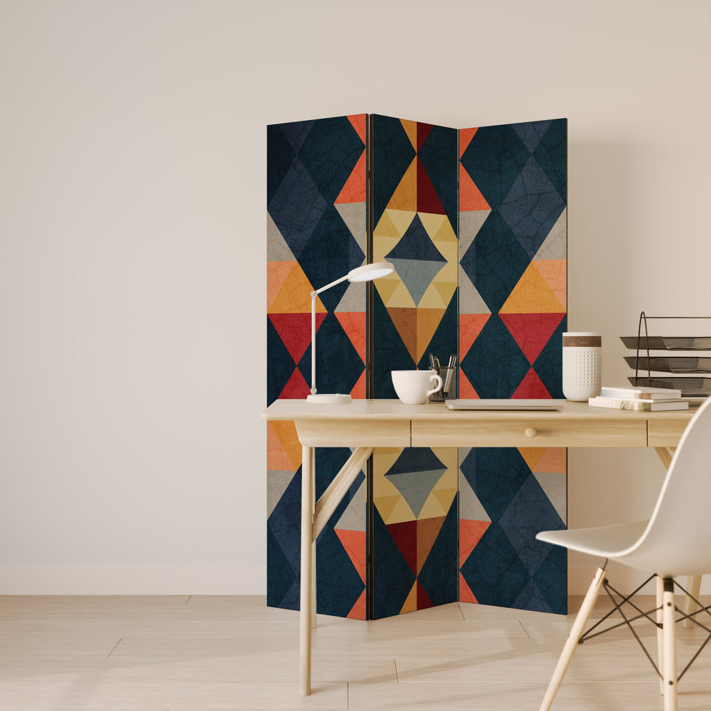 CRACKED ILLUSION 3-Panel Room Divider