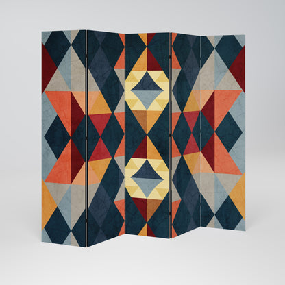 CRACKED ILLUSION 5-Panel Room Divider