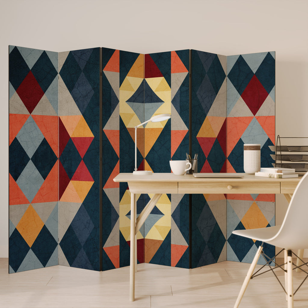 CRACKED ILLUSION Decorative 6-Panel Room Divider