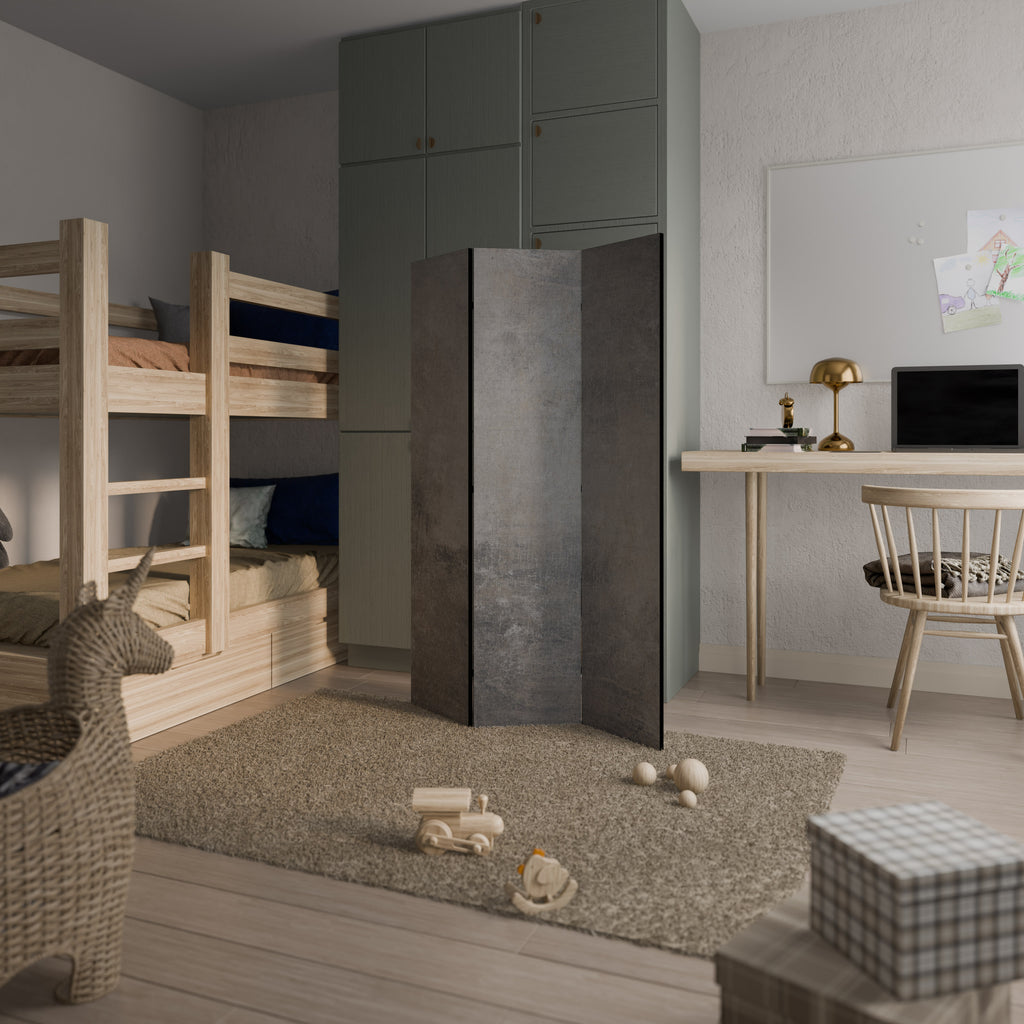 CONCRETE WALL 3-Panel Room Divider