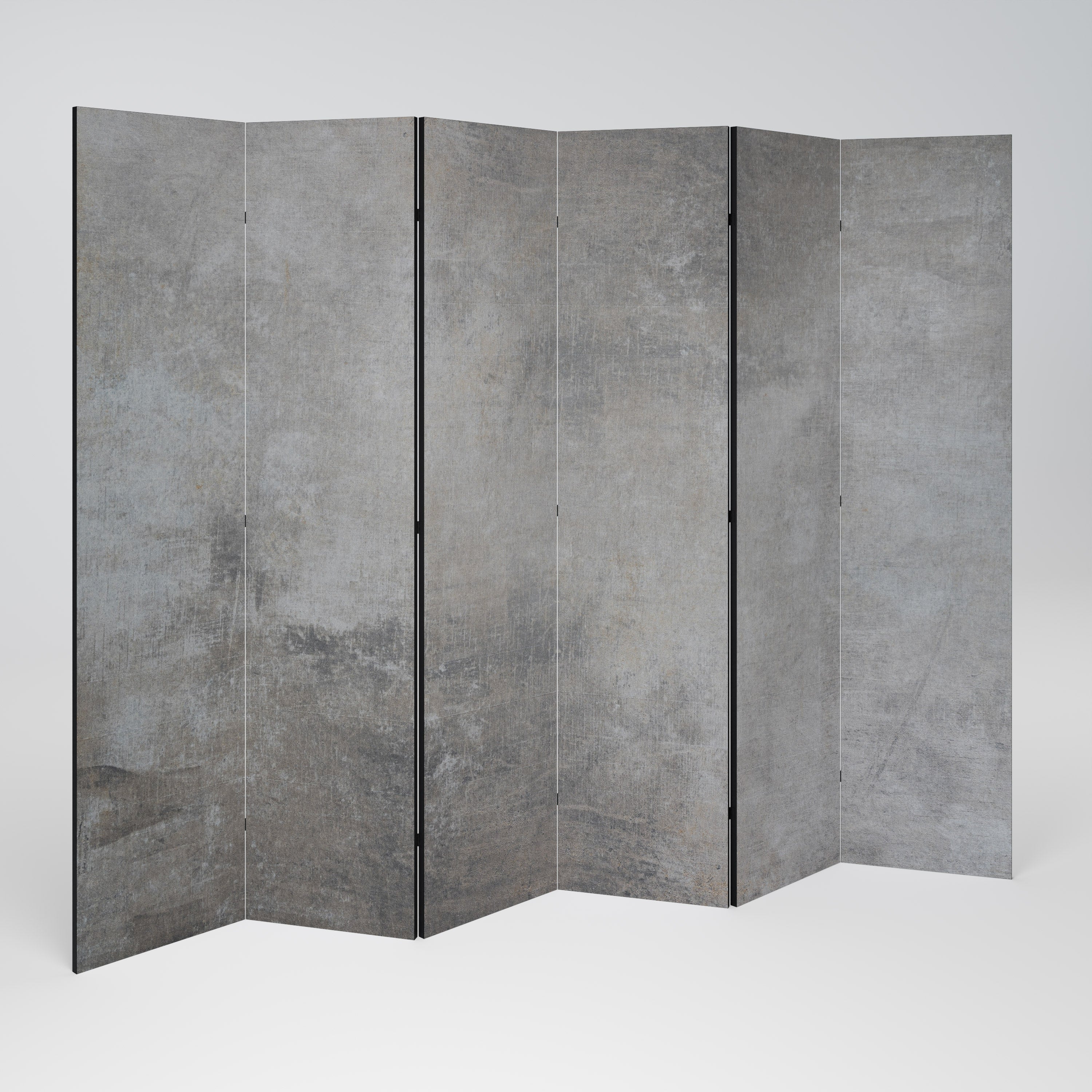 CONCRETE WALL Decorative 6-Panel Room Divider