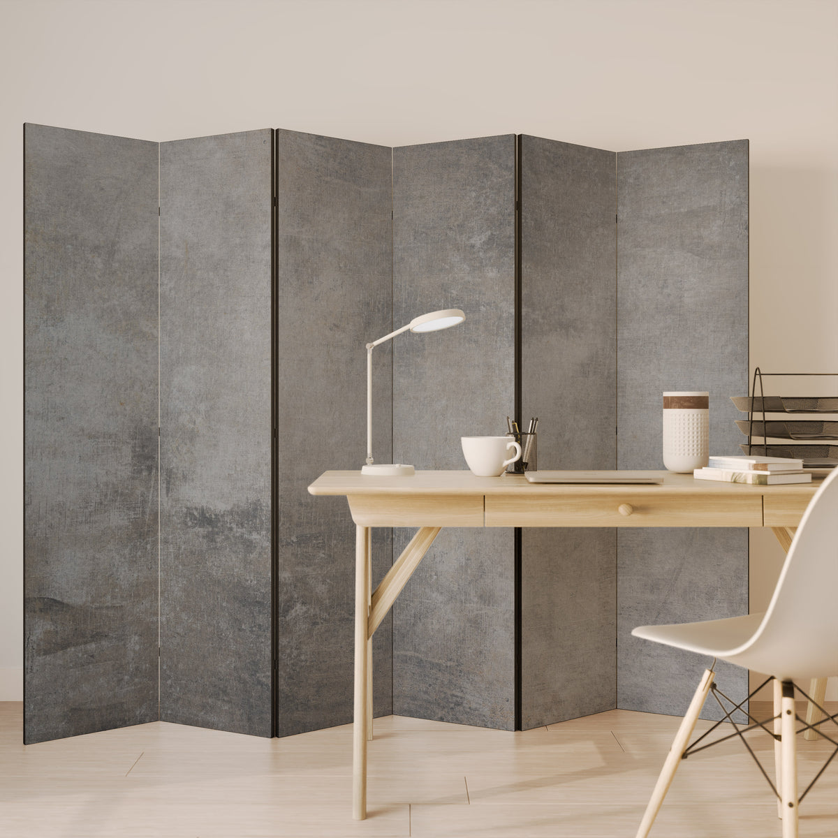 CONCRETE WALL 6-teiliger Paravent
