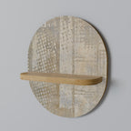 SCREEN ERROR Ovales Kunstregal in Eiche-Optik