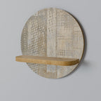 SCREEN ERROR Rundes Kunstregal in Eiche-Optik