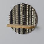 AZTEC Rundes Kunstregal in Eiche-Optik