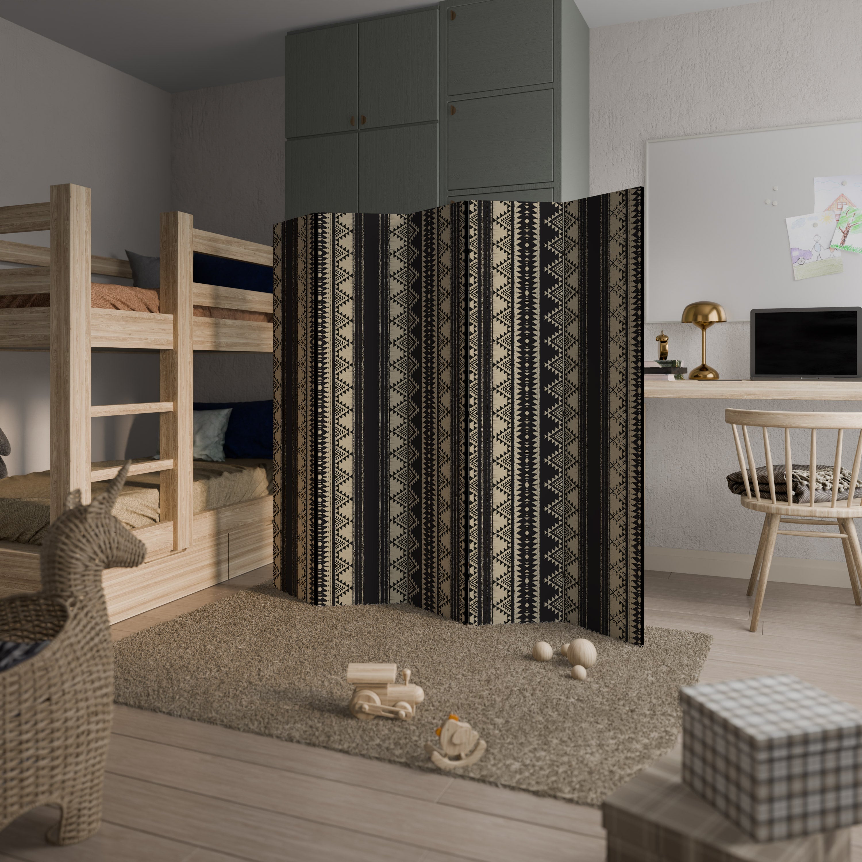 AZTEC Decorative 5-Panel Room Divider