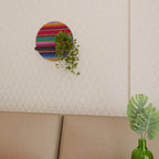 ETHNIC MEXICAN Rundes Kunstregal in Schwarz