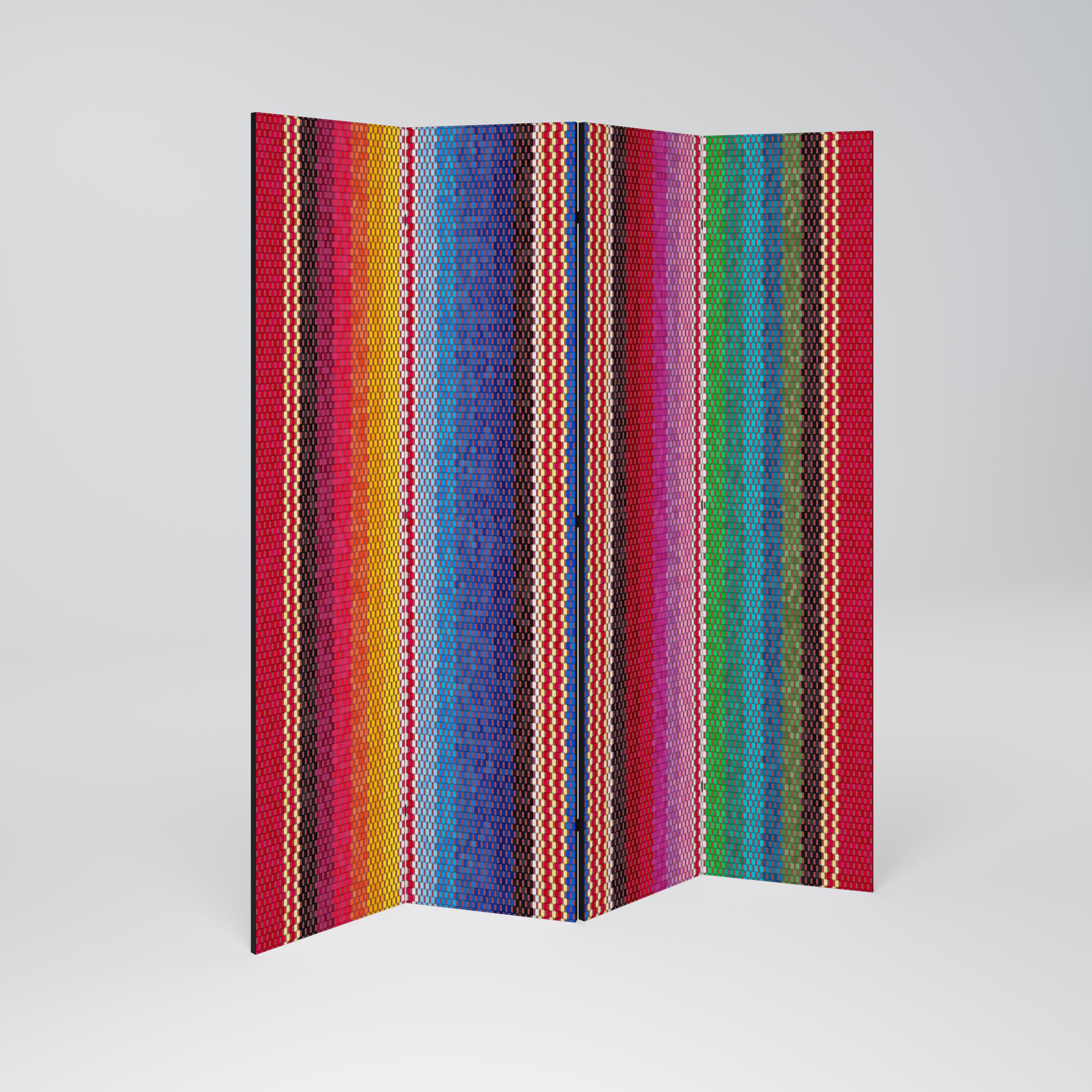 ETHNIC MEXICAN 4-Panel Room Divider