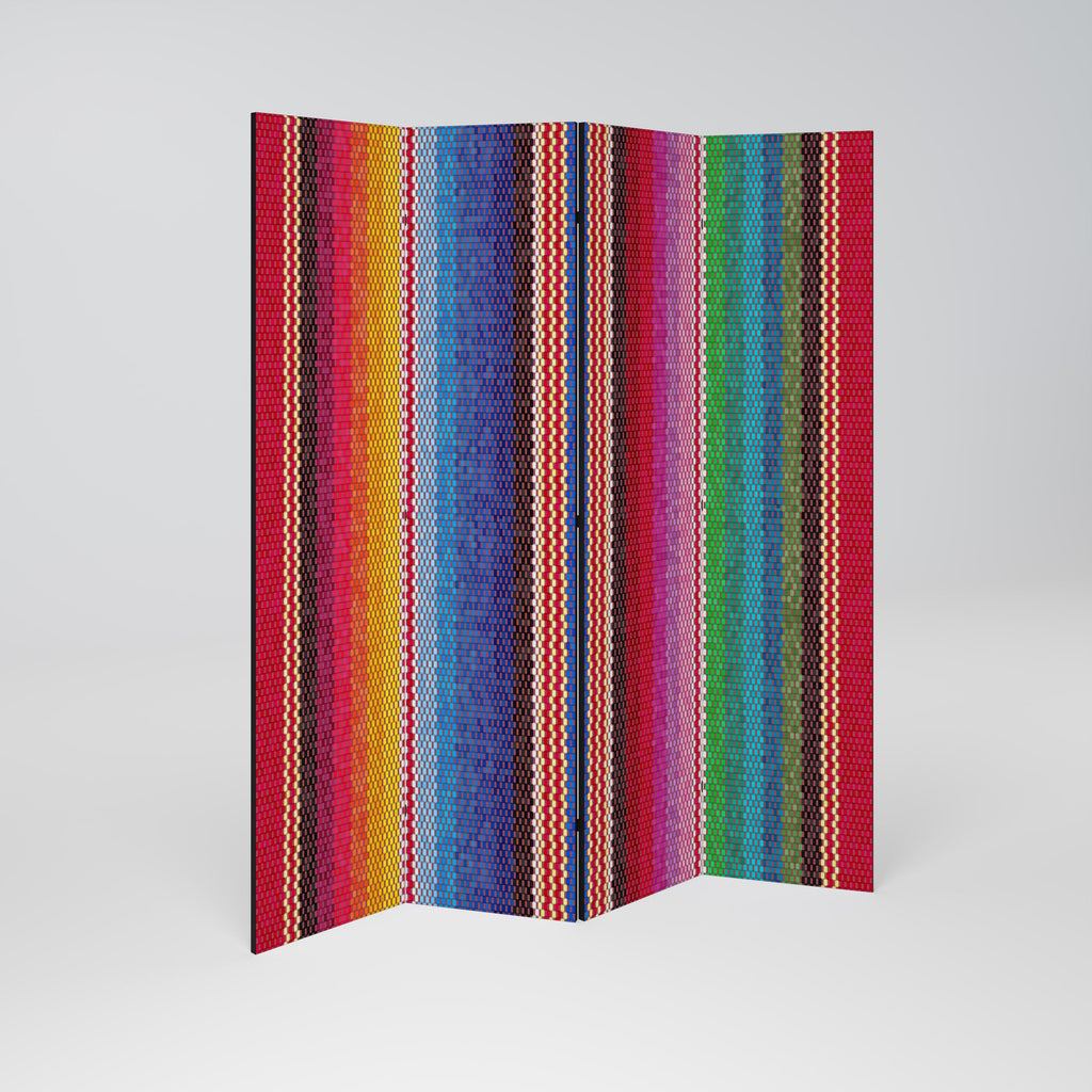 ETHNIC MEXICAN Dekorativer 4-teiliger Raumteiler