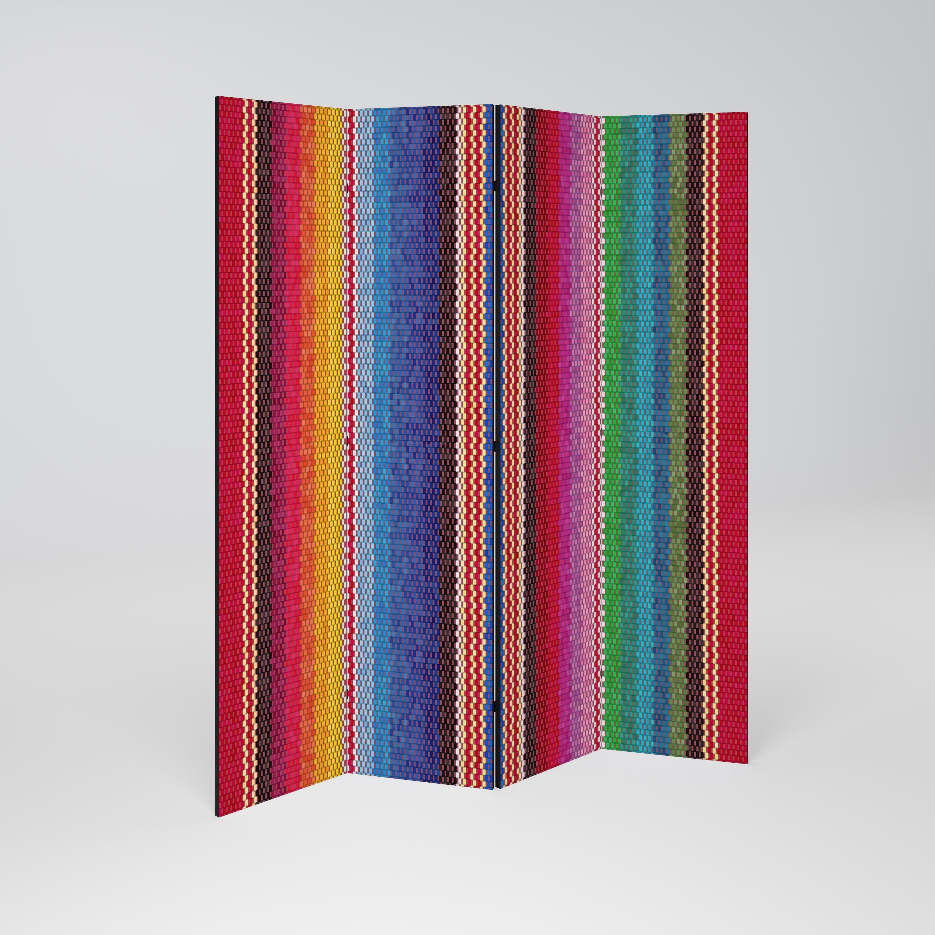 ETHNIC MEXICAN Dekorativer 4-teiliger Raumteiler
