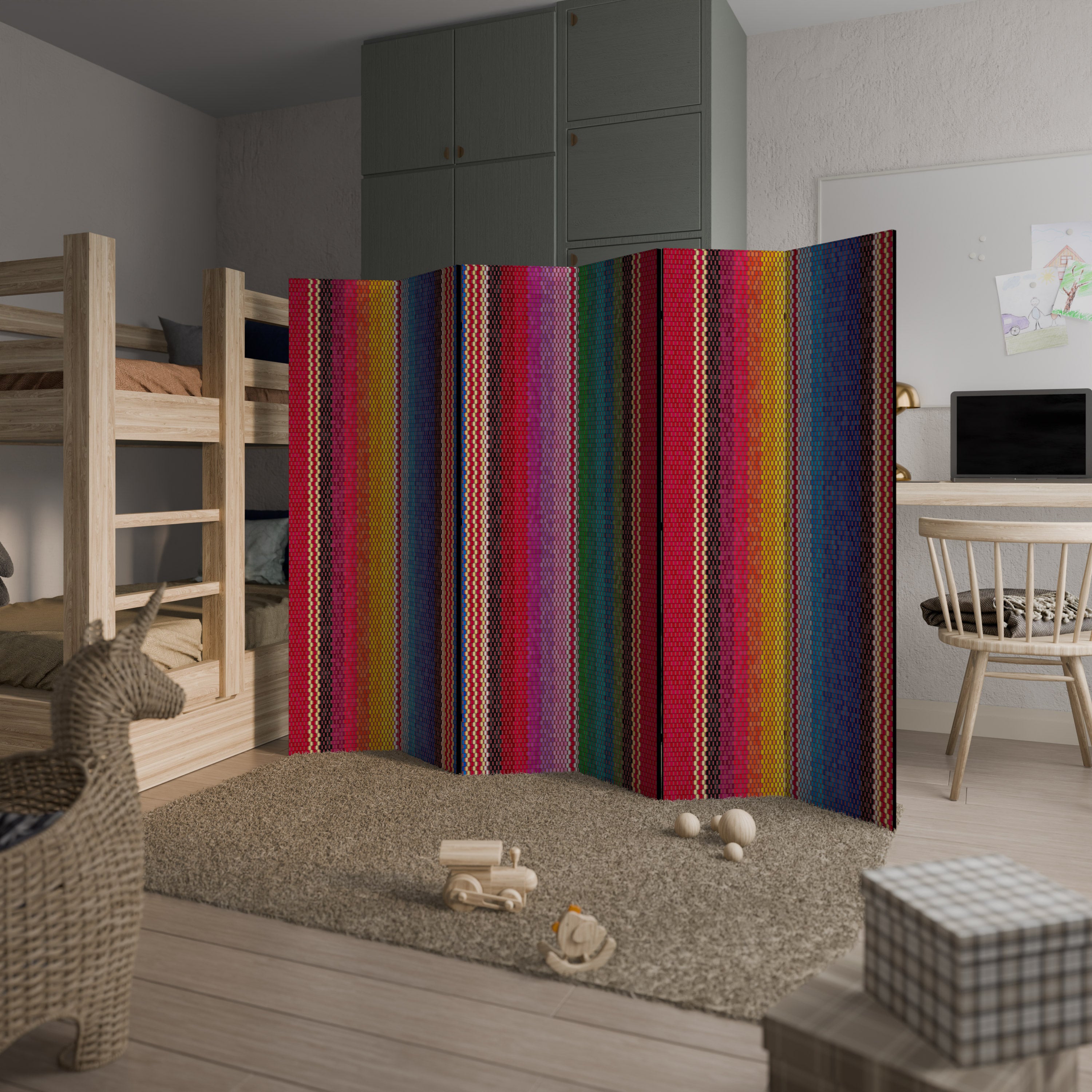 ETHNIC MEXICAN 6-Panel Room Divider