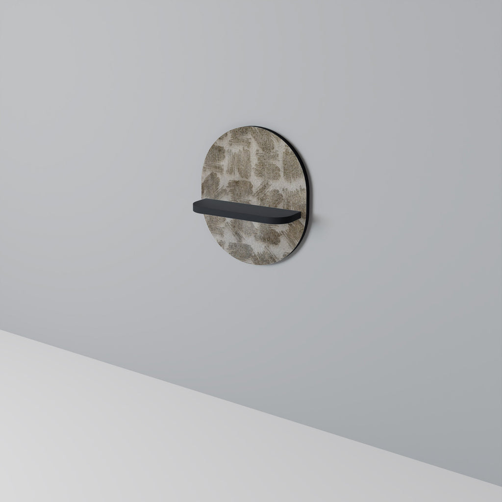 SLIGHTLY BLURRED Ovales Kunstregal in schwarzem Finish