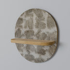 SLIGHTLY BLURRED Ovales Kunstregal in Eiche-Optik