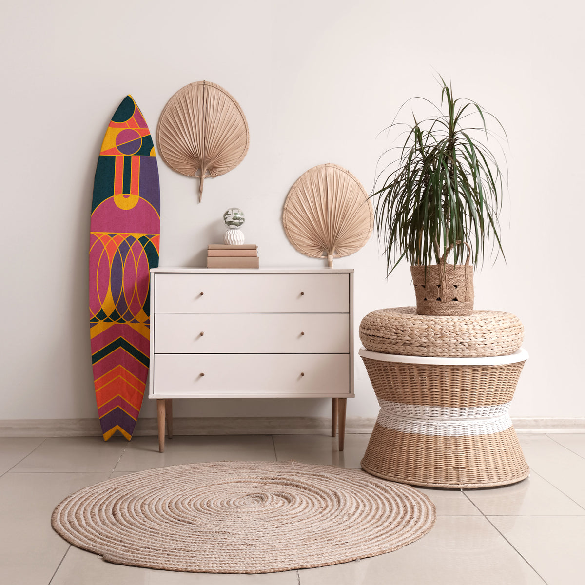 ELECTRIC PATTERNS Deko-Surfboard