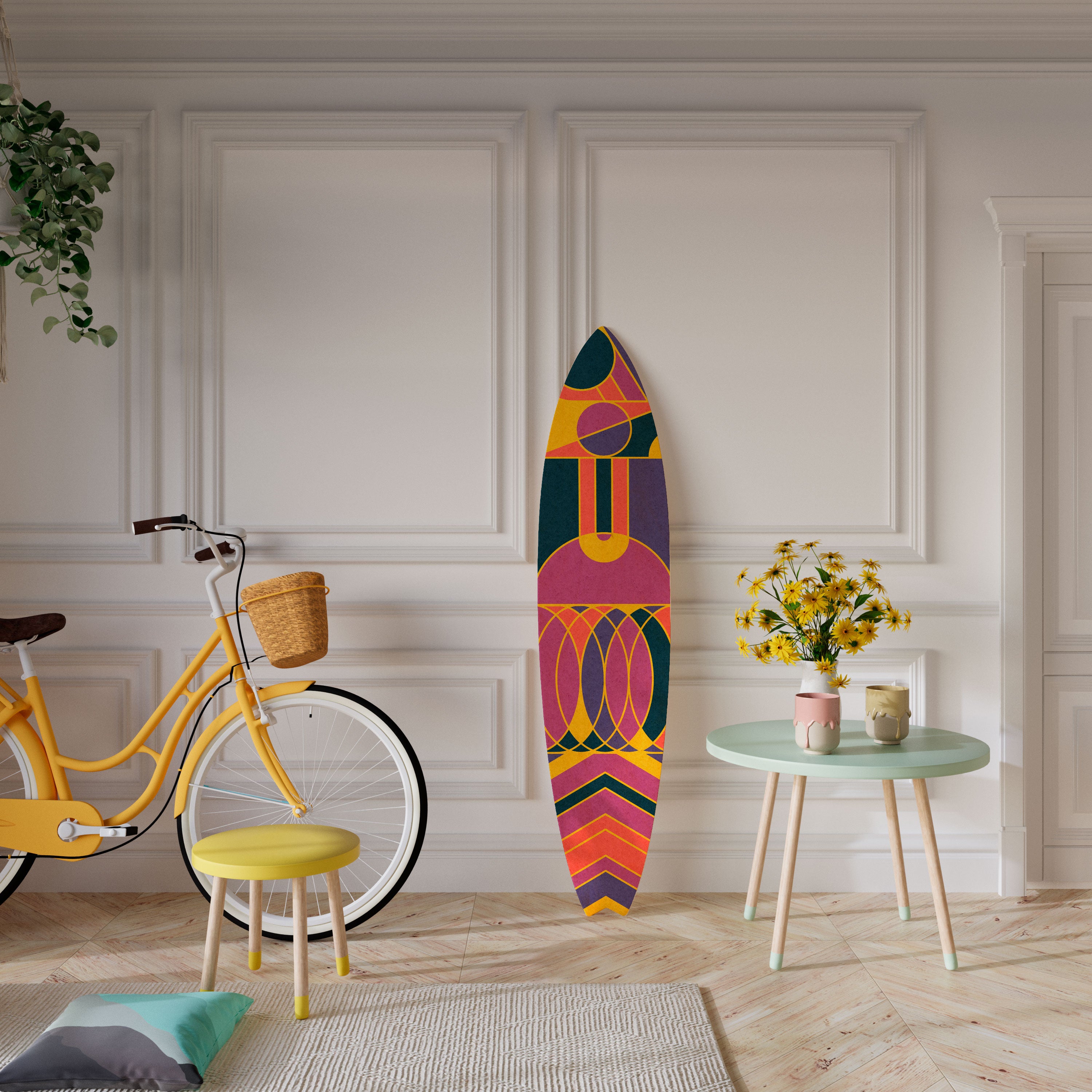 ELECTRIC PATTERNS Deko-Surfboard