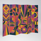 ELECTRIC PATTERNS 6-teiliger Paravent