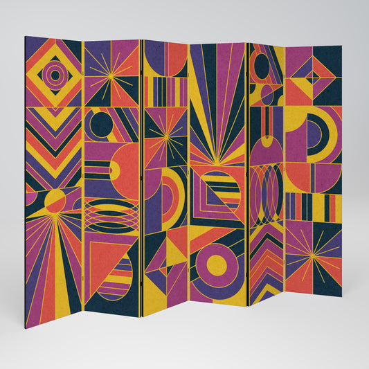 ELECTRIC PATTERNS 6-teiliger Paravent