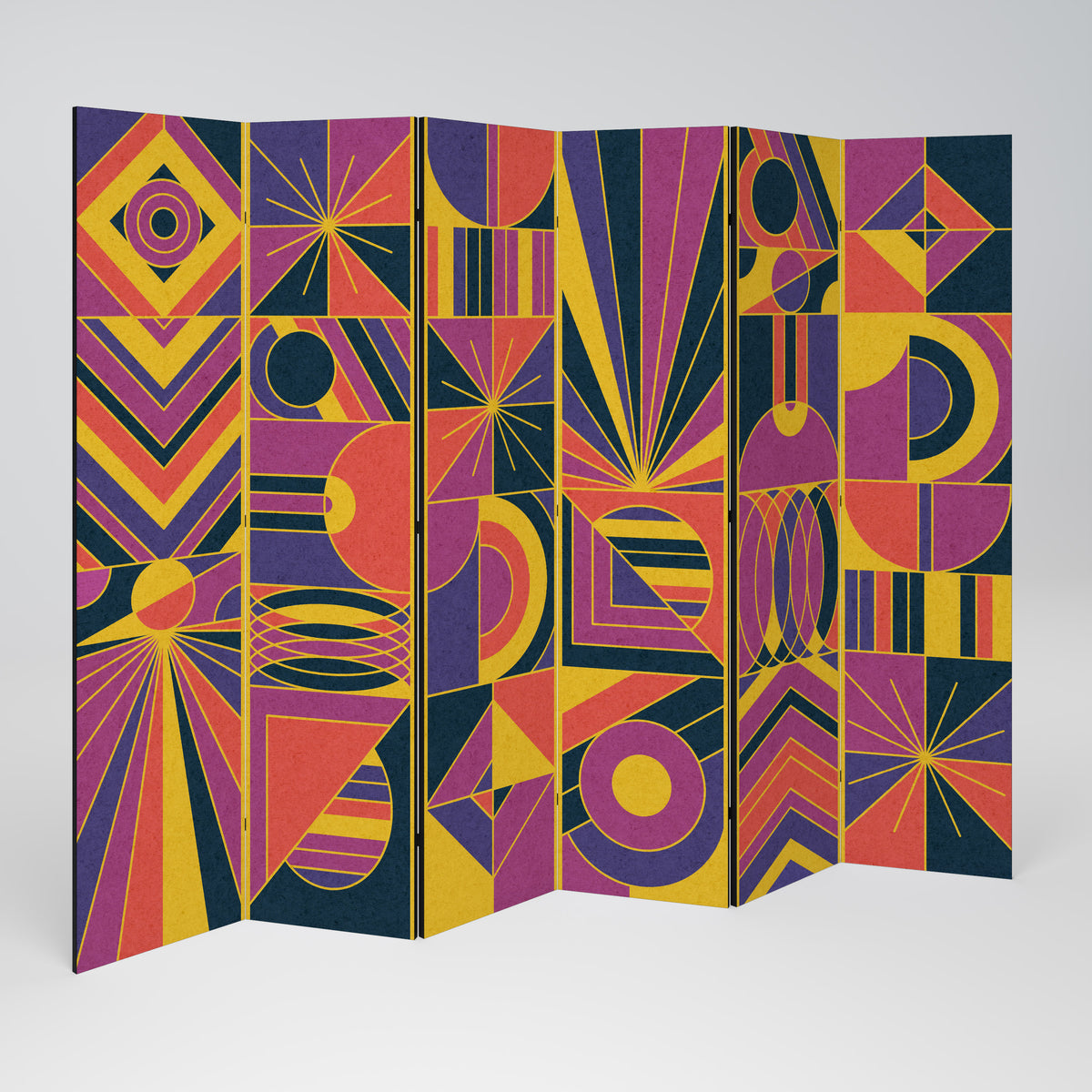 ELECTRIC PATTERNS 6-teiliger Paravent