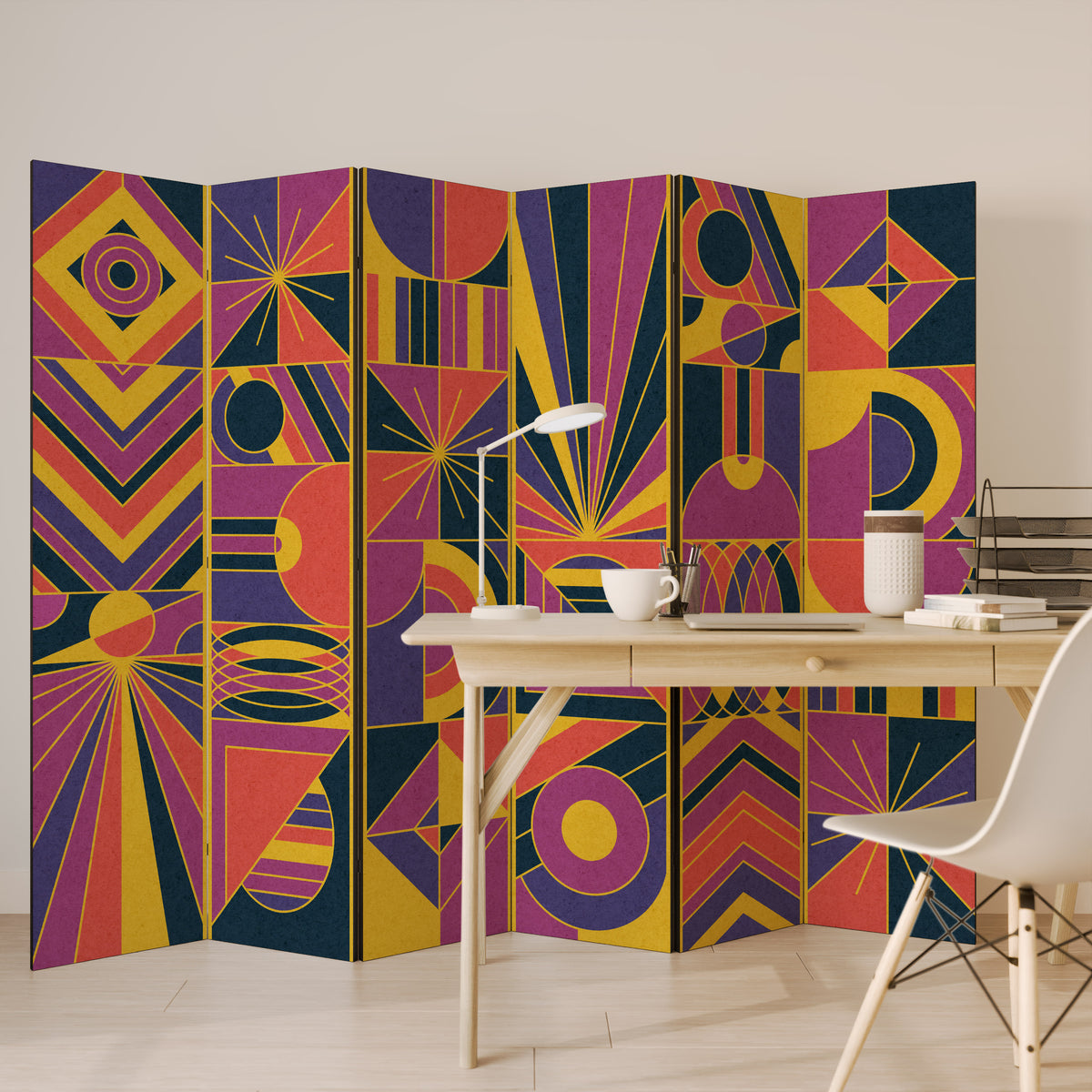 ELECTRIC PATTERNS 6-teiliger Paravent