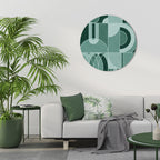 HARMONIC GRID Round Wall Art