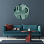 HARMONIC GRID Round Wall Art