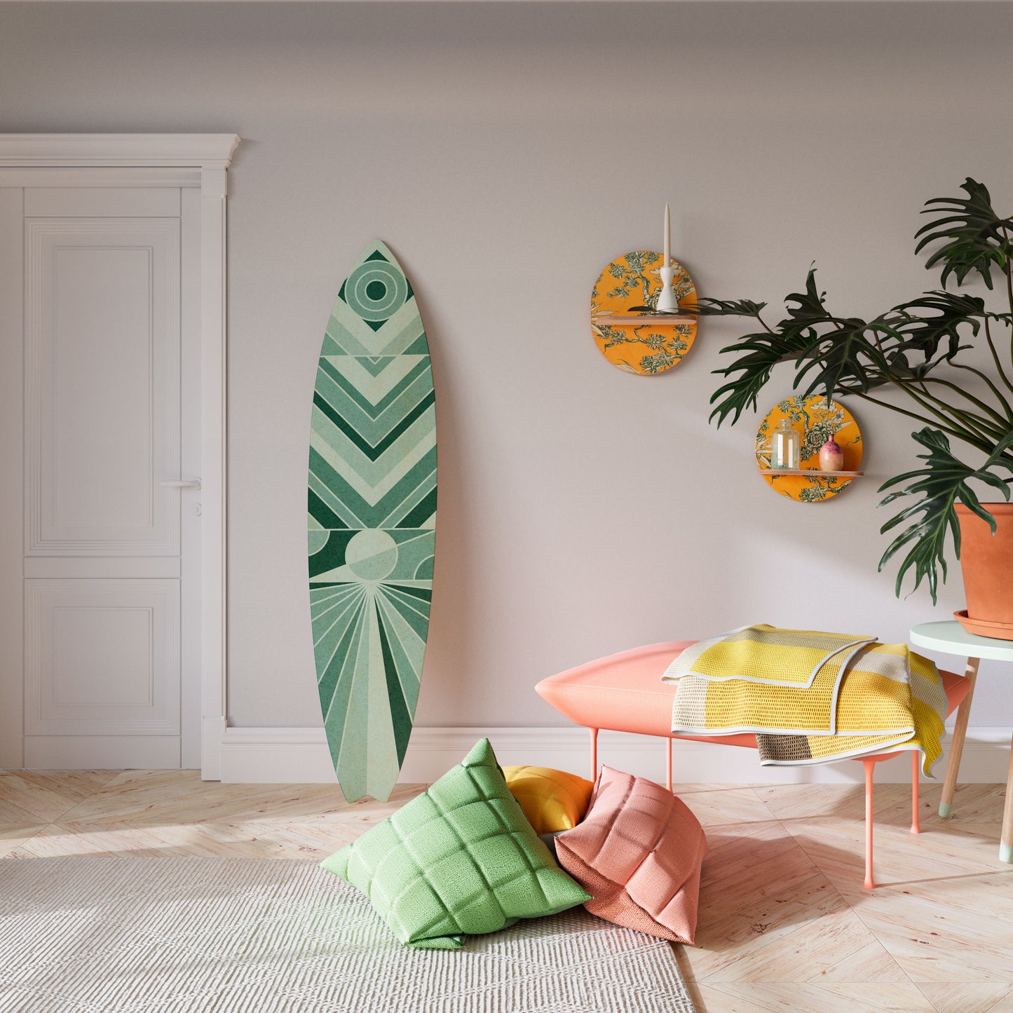 DYNAMIC GRID Deko-Surfboard