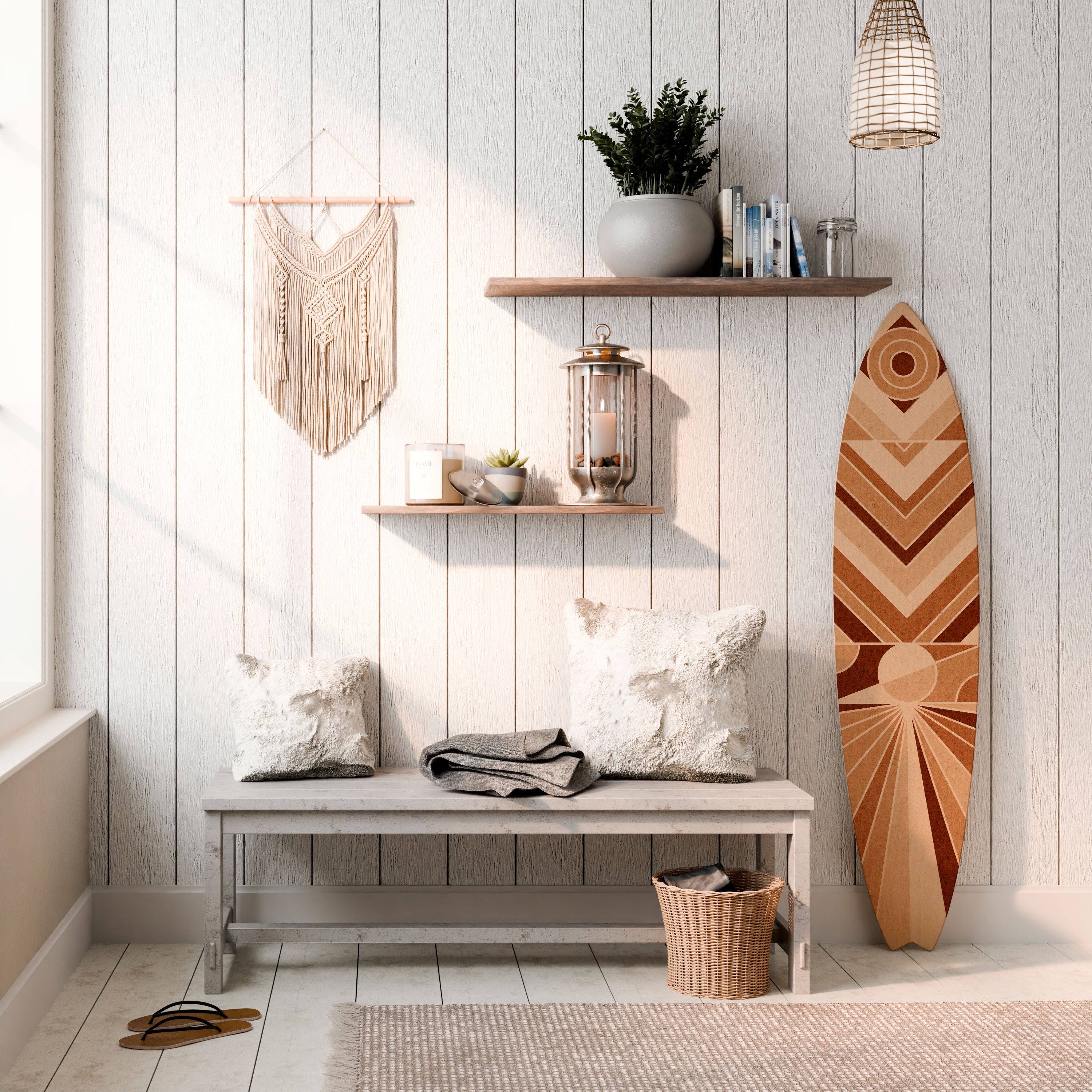 VIVID MOSAIC Deko-Surfboard
