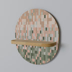 BUILDING THE FUTURE Ovales Kunstregal in Eiche-Optik