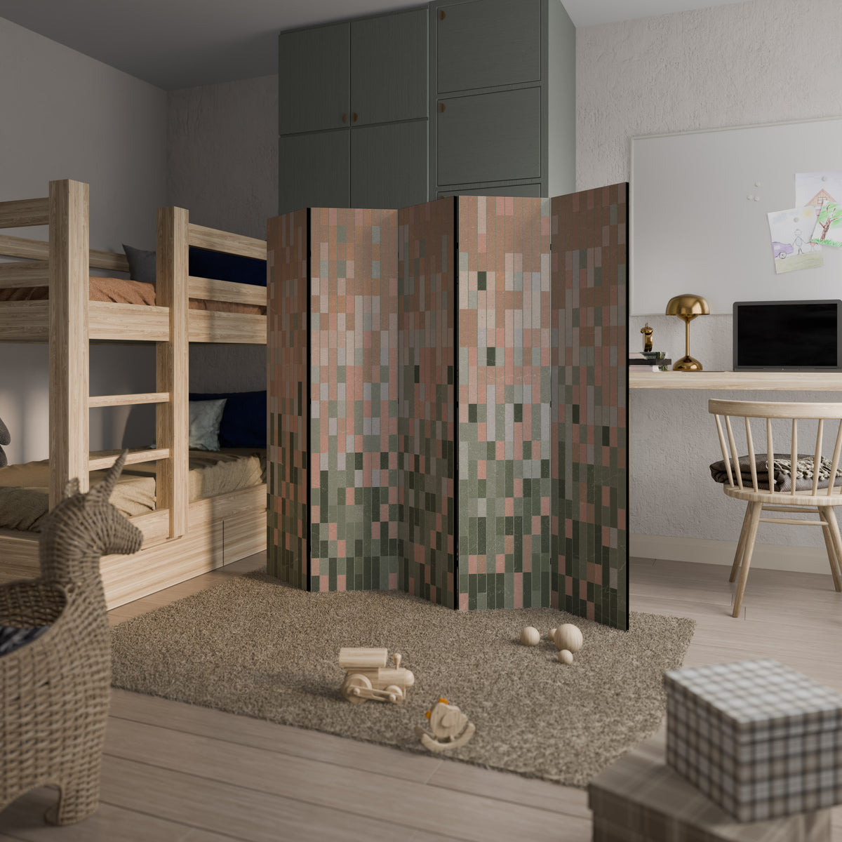 BUILDING THE FUTURE 5-Panel Room Divider