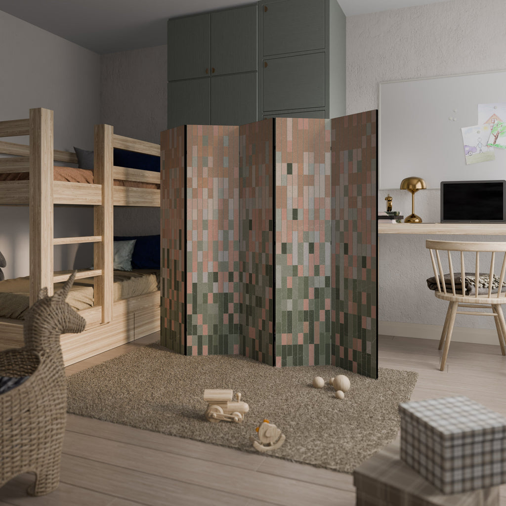 BUILDING THE FUTURE Decorative 5-Panel Room Divider