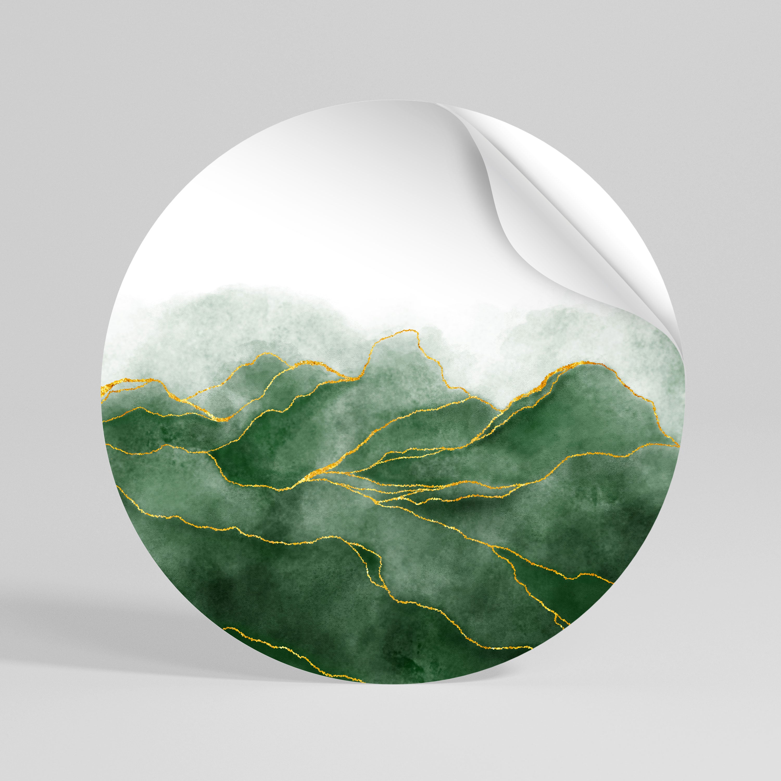 EXPENSIVE NATURE Peel and Stick Round Sticker