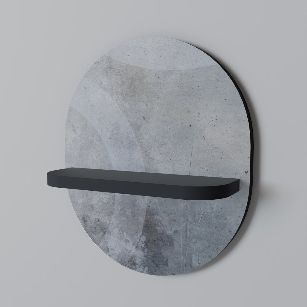 MUTED ARC Ovales Kunstregal in Schwarz