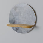 MUTED ARC Rundes Kunstregal in Eiche-Optik