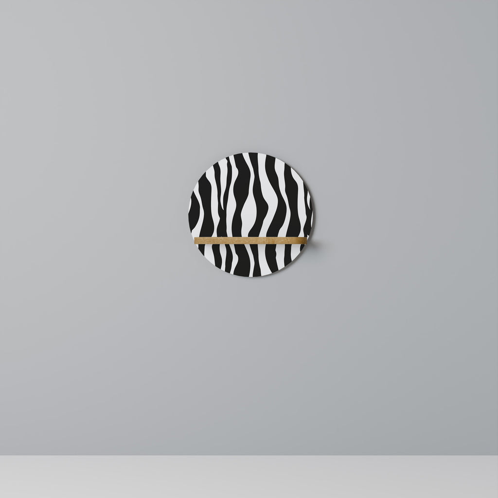 ZEBRA ECHOES Rundes Kunstregal in Eichenoptik