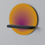 BLUSH GRADIENT Rundes Kunstregal in Schwarz