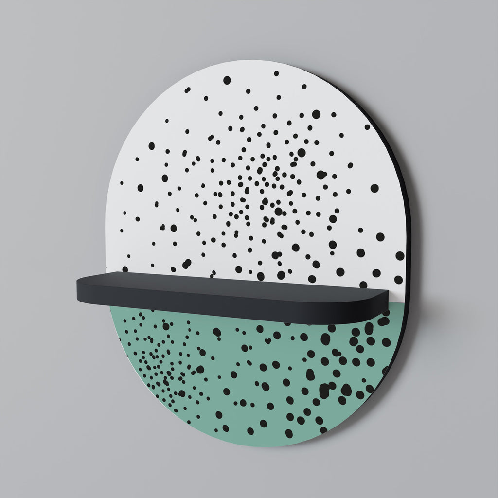 DOTTED DELIGHTS Ovales Kunstregal in Schwarz
