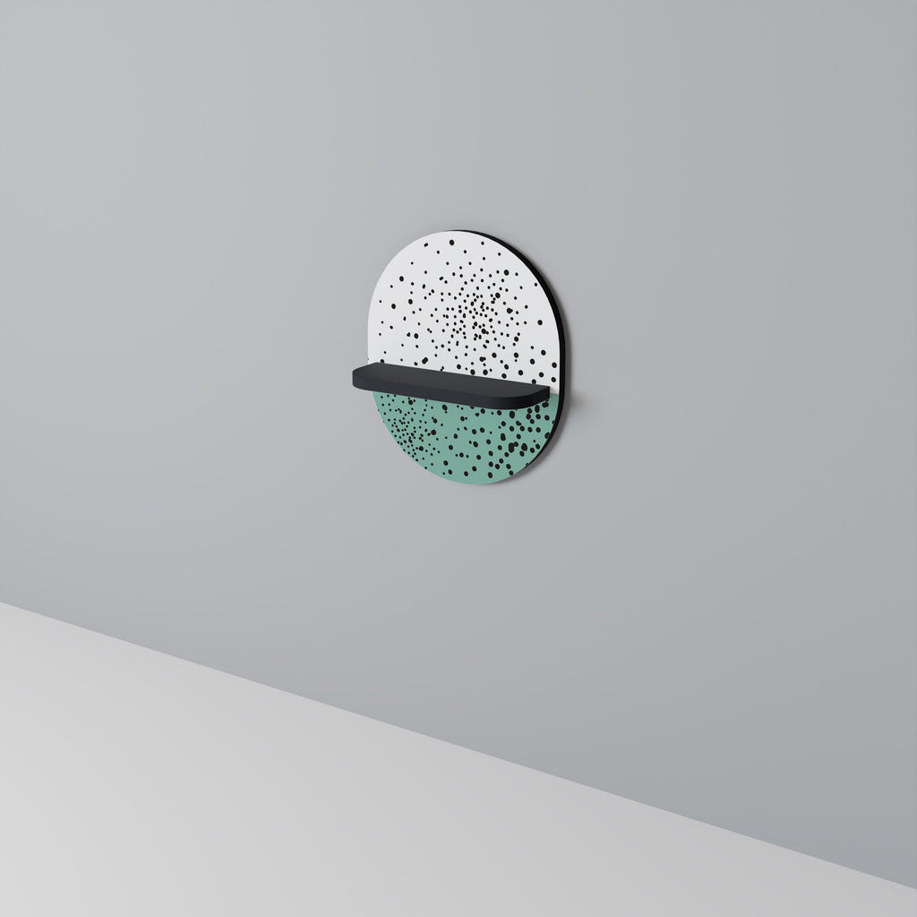 DOTTED DELIGHTS Ovales Kunstregal in Schwarz