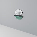 DOTTED DELIGHTS Oval Art Shelf In Black Finish